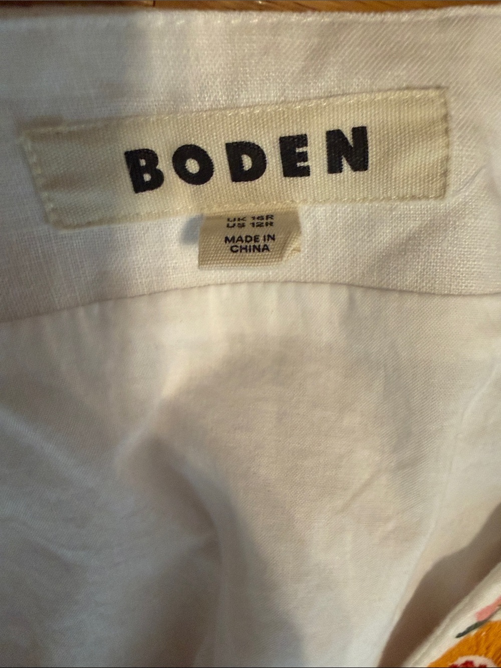 Boden White Maxi Dress with Multicolor Floral Embroidery - Picture 2 of 8